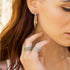 in champagne diamonds<br>stacked with our triangle studs, also in champagne diamonds<br>shop the look > silk <span class='visuallyhidden'>Call, text 323-404-2959 for shopping help.</span>